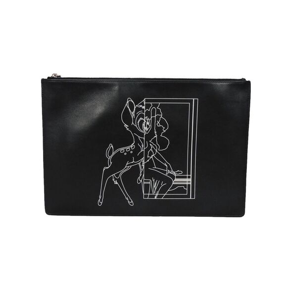 Givenchy Handbags - Pre Loved Givenchy  Bambi Clutch Black Leather
